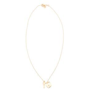 MILOR SILVER  Italy 18kt Gold Plated Sterling Silver Heart Locket Necklace